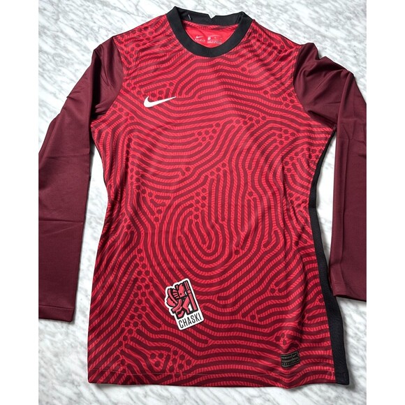 Nike Red Gardien Goalkeeper Soccer futbol Jersey  CI1045 657 Women Medium NEW - Picture 1 of 12
